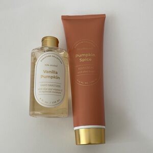Vanilla Pumpkin Hand Sanitizer and Pumpkin Spice Body Crème Set